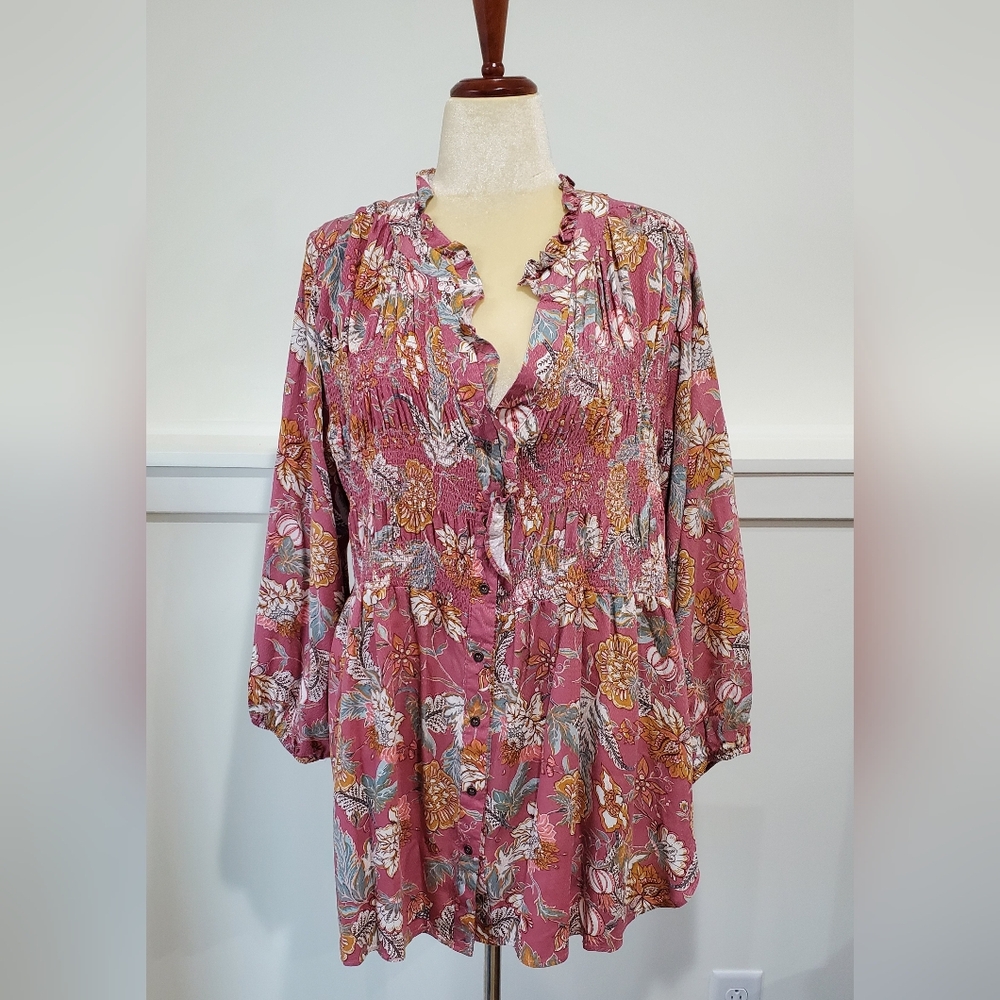 Nurture By Westbound Long Sleeve Top Size 1x